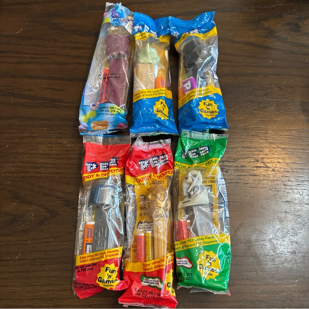 Vintage Star Wars Pez Dispenser Lot Of 6 — See Photos